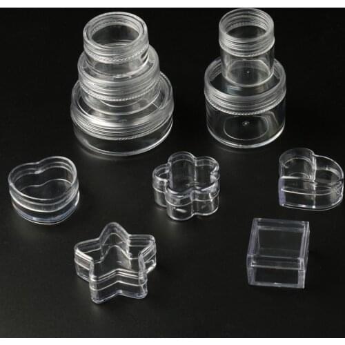 4pcs/lot Plastic Jewelry Box Transparent Storage Container Earring Beads Portable Case for Handmade Diy Jewellery Accessories