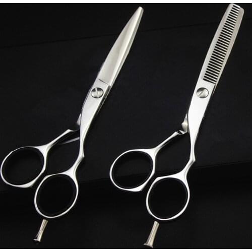 Professional japan 440c 5.5& 6&6.5 inch hair scissors salon cutting barber makas haircut thinning shears hairdressing scissors