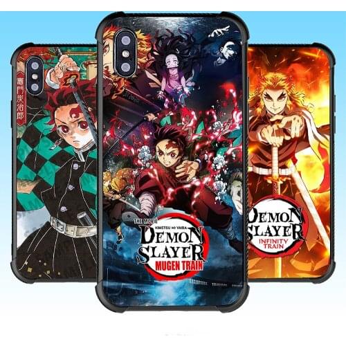 Shockproof Case for Samsung Galaxy S21 Ultra S21 Plus S20 FE Note 20 Anti-Knock Demon Slayer Phone Case Soft TPU Back Cover