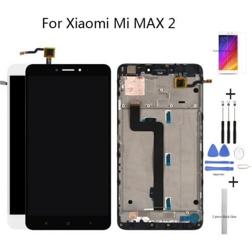 Quality LCD IPS for Xiaomi Mi Max 2 LCD Touch Screen 1920*1080 6.44 Inch For Xiaomi Max 2 black white LCD Display Screen Replace