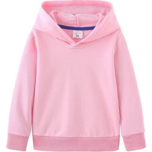 Childrens Autumn Childrens Hooded Sweater, Long-sleeved Thin Plain Plain Terry Sweater for Boys and Girls