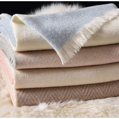 Warm Winter Scarf Women Blue Shawls and Wraps for Ladies 2021 Luxury Brand Foulard Femme Soft Big Faux Cashmere Scarves Designer