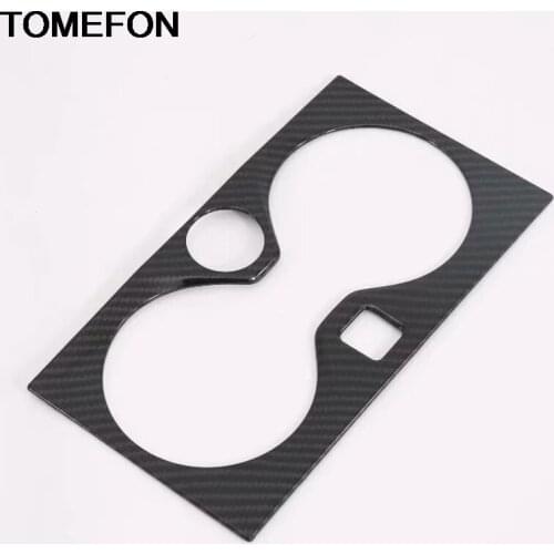 TOMEFON For BMW X5 G05 2019 2020 Gear Shift Box Front Seat Water Cup Holder Frame Sticker Cover Trim Interior Accessories ABS