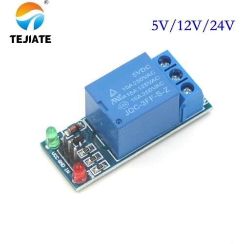 5V/12V/24V low level trigger One 1 Channel Relay Module interface Board Shield Blue