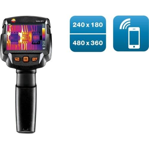 Testo 871 Smart Wireless Thermal Imager (240 x 180 pixels) Thermal Imaging Cameras With Bluetooth For Electrical maintenance