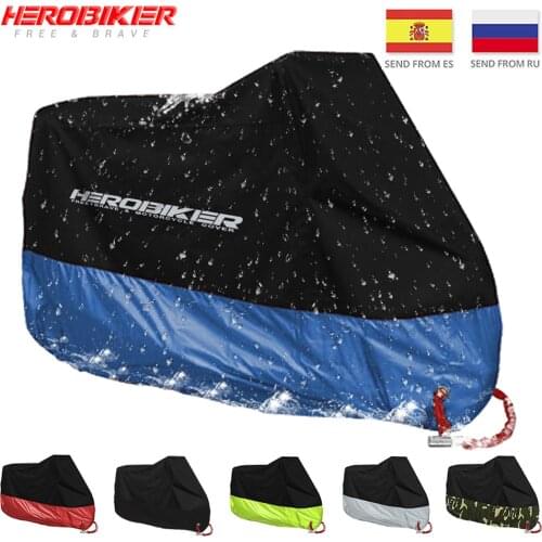 HEROBIKER Motorcycle Cover Bike All Season Waterproof Dustproof UV Protective Outdoor Indoor Moto Scooter Motorbike Rain Cover