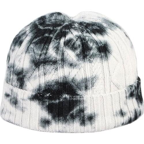 Knitted Beanie Hat Men Skullcap Women Winter Warmer Retro Brimless Baggy Melon Cap Black Cuff Docker Beanies Hats For Men 2020