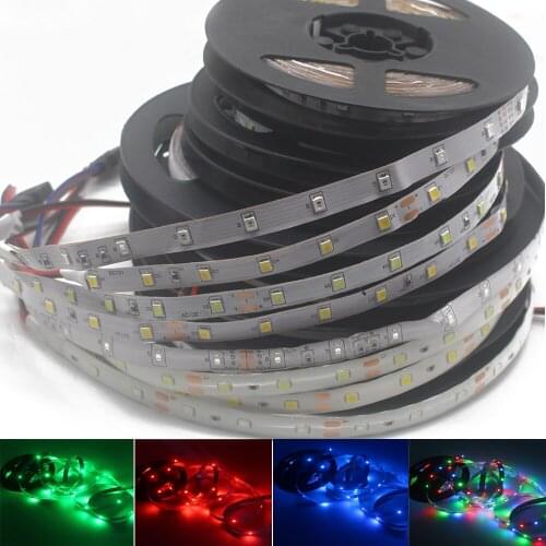 1Roll / 5M Waterproof 2835 (3528) SMD LED Strip light String DC12V RGB 60LEDs/M LED lamp Tape For Stair Holiday Outdoor lighting