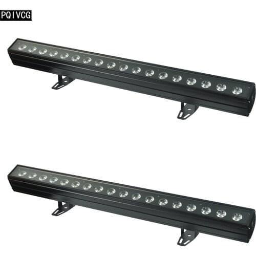 2 pcs aluminum 18x12w rgbw 4in1 led wall washer stage performance dyeing lamp Wall light