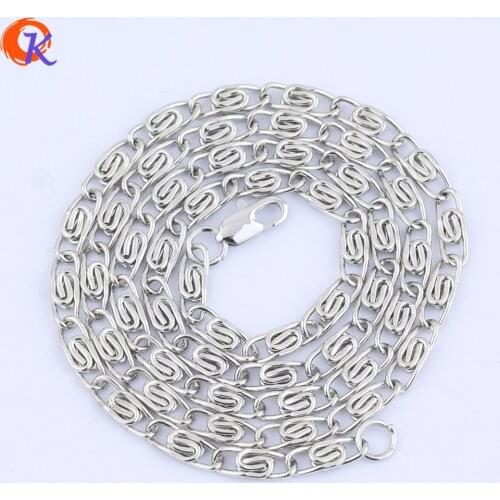 Cordial Design 5MM Wide 20 Pcs 23.5 Inch 60CM Beautiful Flat Chain For Necklace DIY Making Jewelry With Lobster Clasp End