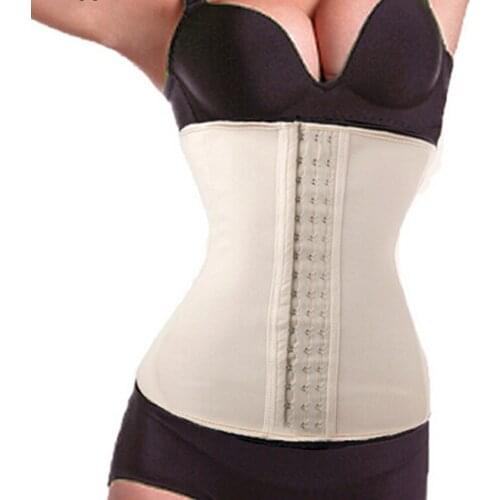 2015 Steel Boned Body Shaper Latex Waist Cincher Waist Trainer Corsets Underwear rubber Waist Trainer Cincher Sexy Women