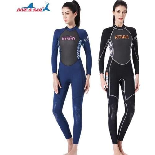 2019 New Neoprene 3mm Full Body Women Swimming Wetsuit dive suit Color Diving Snorkeling Swimming Water Sport Equipment