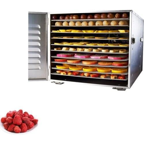 220V Electric Food Dehydrator Machine Stainless Steel 10 Layers Trays Meat Tea Vegetable Fruit Dryer Fish Drying Machine 1000w