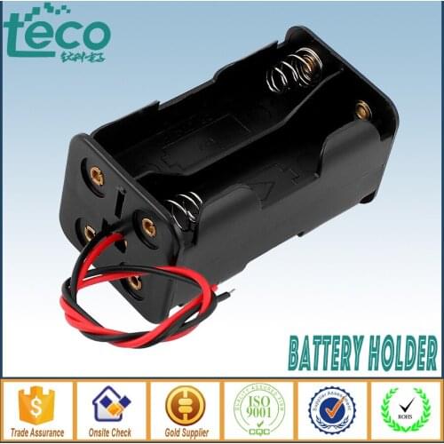 5pcs/lot 4 AA Battery Storage Box Holder Case 6v 4aa battery holder with lead wire TBH-2A-4E-W