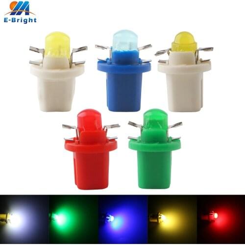 50pcs/lot B8.5D COB 1 SMD Led Bulbs 40Lm Interior Dashboard Reading Side Indicator Car Light Headlight Driving 12V
