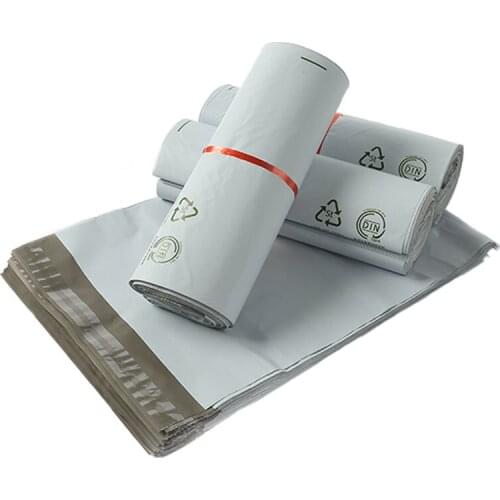 50Pcs/pack Envelope Degradable Mailing Pouch White Color Waterproof Clothes Packaging Bags ECO Biodegradable Poly Storage Bag