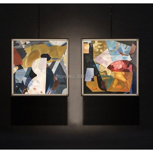 Wholesale Modern hand painted Abstract Oil Painting on Canvas for Living Room Decor Hand Painted Decoration Blue Art Picture