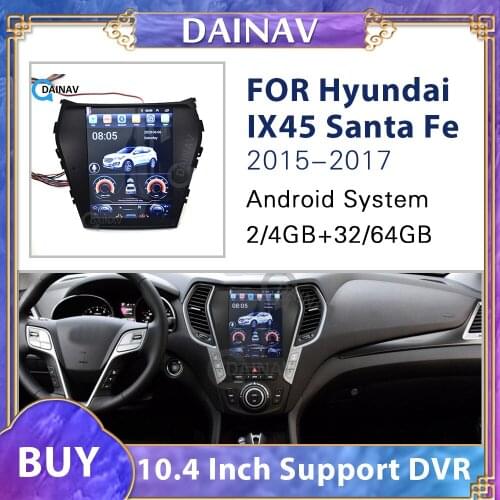 Car GPS Navigation DVD Player stereo For Hyundai IX45 Santa Fe 2015 2016 2017 Car Auto Multimedia Player GPS Auto Radio Stereo