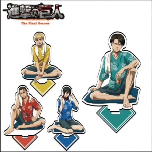 Bliss Soup Series Anime Attack on Titan Acrylic Stand Model Plate Eren Jaeger Levi Ackerman Cake Decor Tabletop Toy Cosplay Gift