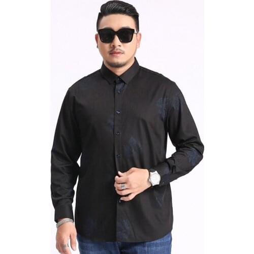 Large Size 5xl 6xl 7xl 8xl 2020 New Print Plus Big Casual Shirt Long Sleeved New Spring High Quality Fashion Shirt Men