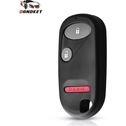 Dandkey Key Shell For Honda Accord Element CR-V Civic Jazz 2003-2011 Car Remote Key 2+Panic 3 Buttons Keyless Entry Key Case