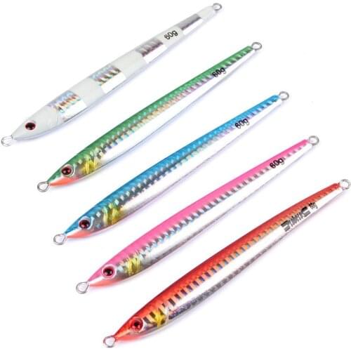 HiUmi 1 PC Metal Pro Laser Lead alloy fish 60G 12CM Jig artificial baits fishing tackles wobblers carp bass lures