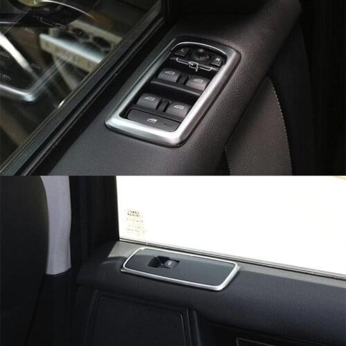ABS Car Window Glass Lifting Buttons Frame Decoration Cover Trim 4Pcs For Land Rover Discovery 4 2009-2016 Auto Accessories
