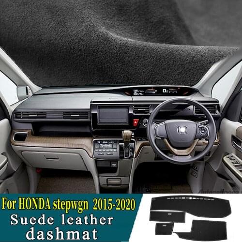 Suede Leather Dashmat Dashboard Cover Pad Dash Mat Carpet Car-Styling For HONDA Step Wagon Stepwgn G5 PR 2016 2017 2018 2020
