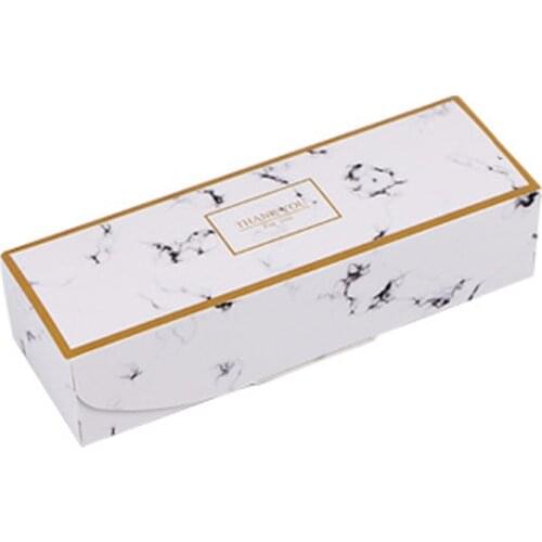 Creative Flamingo Gift Box Marble Paper Bag Nougat Cookies Tote Bags Wedding Chocolate Cake Packing Paper Boxes Party Supplies