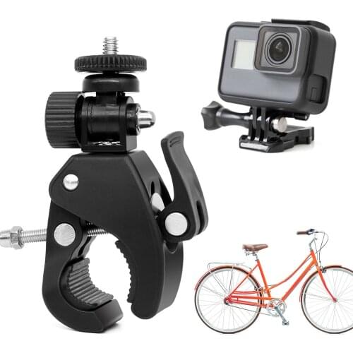 Action Camera Sports 360 Degree VR Camera Bike Mounting Bicycle Motorbike Handlebar Clamp Bracket Holder Mount for Gopro Hero