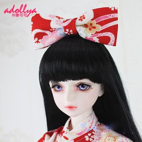 Adollya BJD Doll Accessories Doll Headwear Toys for Girl Bow-knot Kimono Accessories Headwear Suitable for 1/3 1/4 Dolls