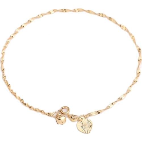 80% Hot Sale Fashion Women Metal Heart Charm Anklet Women Summer Beach Sandal Barefoot Ankle Bracelet Jewelry Gift