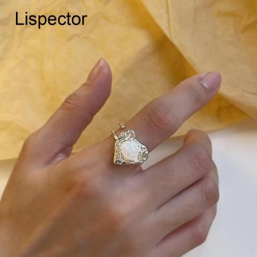 Lispector 925 Sterling Silver Korean Irregular Love Heart Rings for Women Chic Lover Party Ring Female Jewelry Couple Gifts