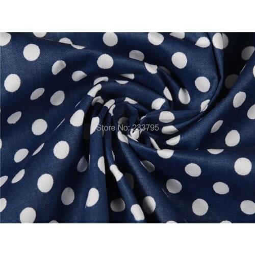 Minimum Order 1meter Deep Blue White Point Multicolor Polka Dot cotton fabric tilda fabrics patchwork cotton fabric home textile