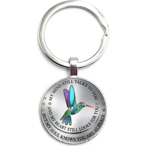 2020 Fashion My Mind Still Talks To You Time Glass Pendant Keychain Men and Women Jewelry Keychain