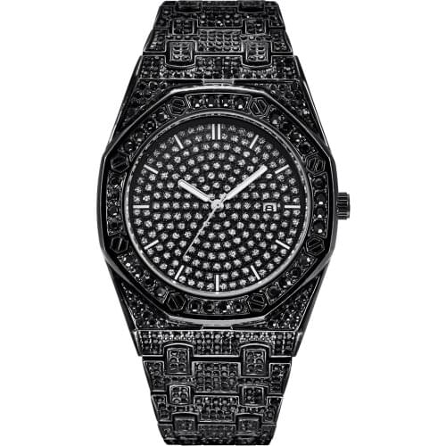 Drop Shipping Montre Homme 2020 Fashion Quartz Watch Men Waterproof Black Stainless Steel Business Watches Hip Hop Male Clock