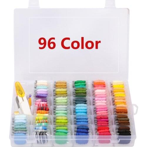 New Arrival 108 Pcs Embroidery Threads Cross Stitch Floss Thread Kit DIY Sewing Accessories Tools With Box Cross Stitch Kits