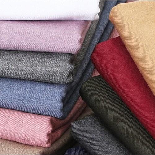 Serge Fabric For Sewing Suits Blazer Jackets Worsted Polyester Rayon Blend Twill Suits Fabrics Anti Wrinkle DIY Tissus 50X150cm