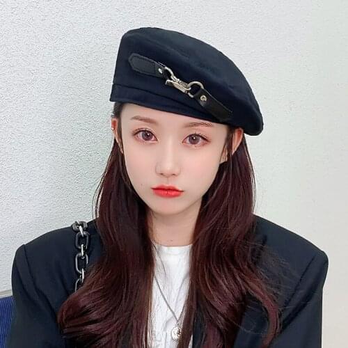 French Artist Hat New Autumn Rivets Cotton Beret hats Vintage Girls Lady Hip hop Street Pumpkin Painter Hat Caps