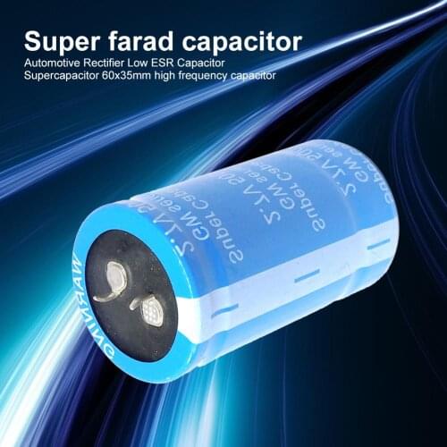Super Farad Capacitor 2.7V 500F 60x35mm Vehicle Rectifier Low ESR Capacitor Ultracapacitor 2.7V500F 60x35mm 60x35 High Frequency