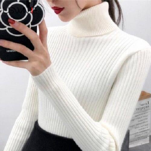 Free Shipping Sweter Winter Fashion Outwear Turtleneck Casual Solid Color Long Sleeve Comfort Vertical Stripes Basic Pullover