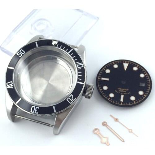41mm sapphire glass salf winding Watch Case fit ETA 2836 mingzhu 2813 miyota 82 series MOVEMENT