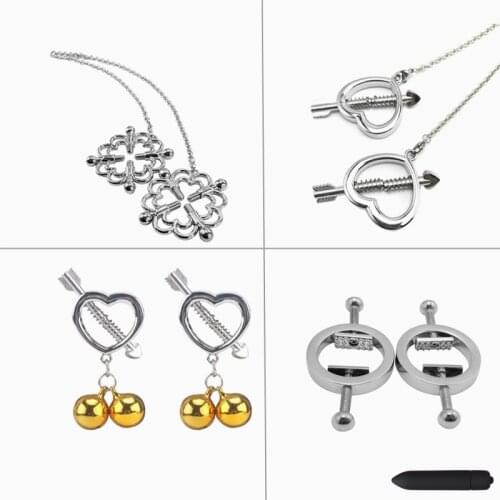 New female adjustable torture play Clamps metal Nipple clips breast BDSM Bondage Restraint Fetish sex toy couple game