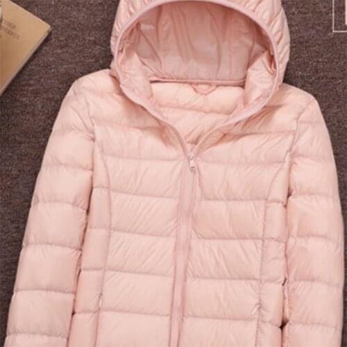 Lightweight down jacket women short hooded 2021 new autumn and winter lightweight slim thin jacket