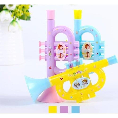 1Pc Cute Mini Multicolor Horn Hooter Trumpet Musical Instrument Education Kids Toy Gift