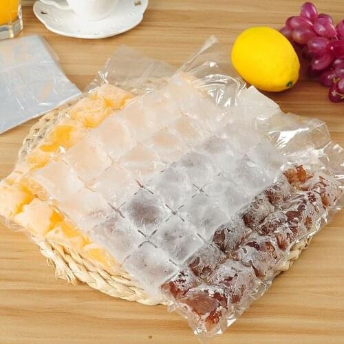10pcs/pack Disposable Ice-making Bags Self-sealing Ice Cube Tray Mold Home Kitchen Gadgets Summer DIY Drinking Tool U2