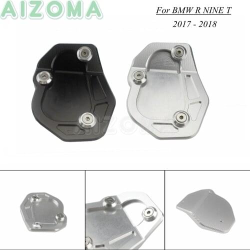 1x Motorcycle Foot Side Kickstand Large Extension Support Plate Aluminum Pad For BMW R Nine T 2017 2018