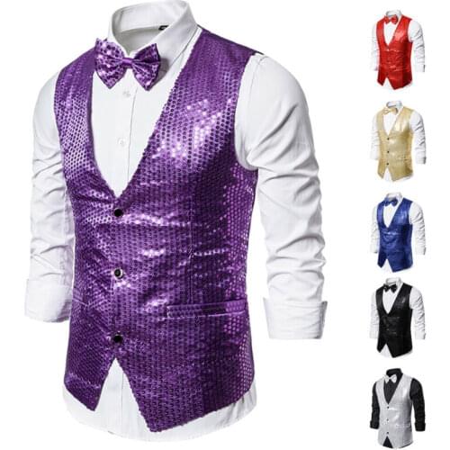 2019 New Mens Stylish Coat Vest Men Formal Slim Fit One Business Button Suit Tops Size S-XXL