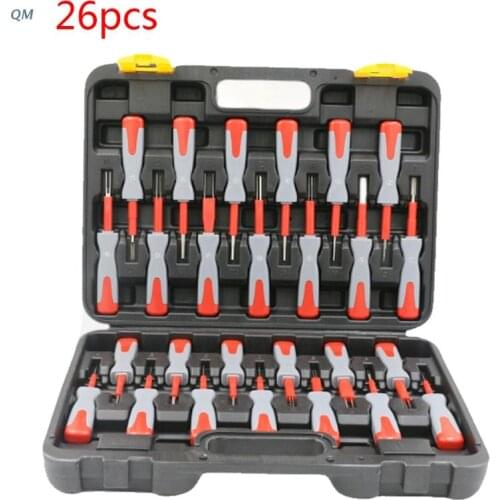 26Pcs Car Wiring Connector Pin Release Extractor Crimp Terminal Automotive Wire Terminal Pin Removal Tool 13MF