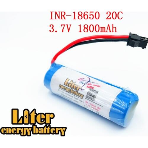 3.7V 1800mAH Remote control helicopter cylindrical 3.7 Lipo battery 3.7V 1800mAH 18650 1800mah 20C JST plug SM Plug